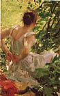 Anders Zorn Woman dressing painting